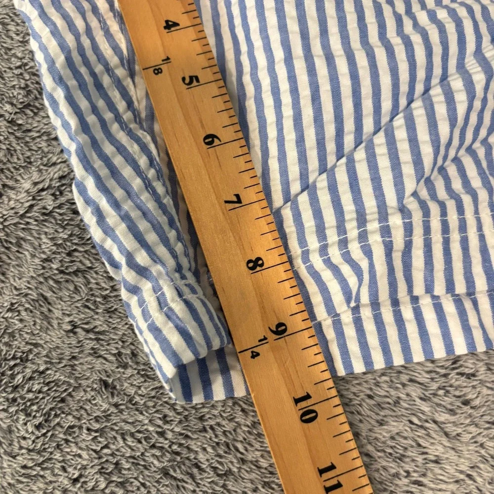 J Crew Swimwear Mens Striped Board Shorts 35 Seersucker Preppy Nautical 21252